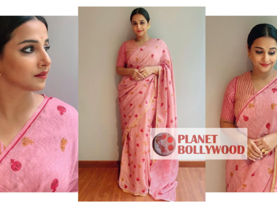 Vidya Balan picks up a pretty pink saree for Shakuntala Devi Movie Promotions!